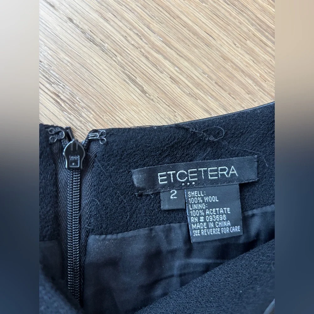 Etcetera wool and leather midi dress womens 2 - Picture 5 of 6